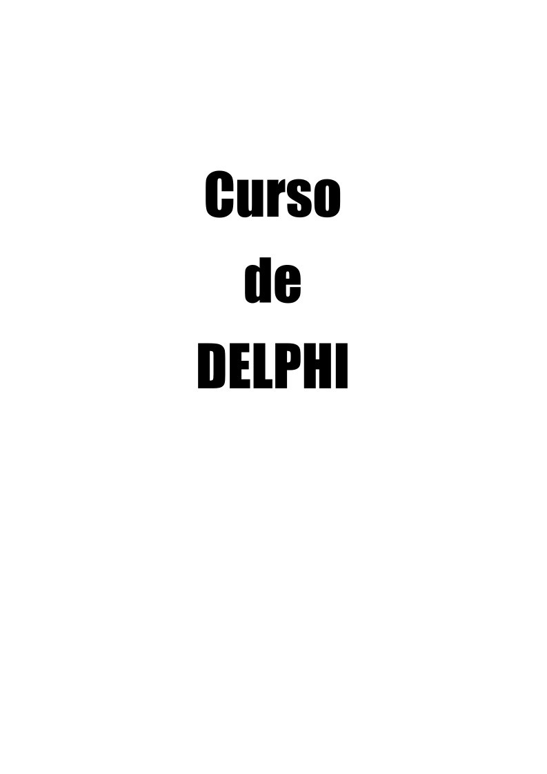Imágen de pdf Curso de Delphi